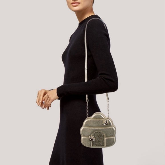 KATE SPADE DOWN THE RABBIT HOLE BEEHIVE GOLD CROSSBODY PURSE NWOT - Picture 15 of 15